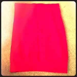 Pink pencil skirt
